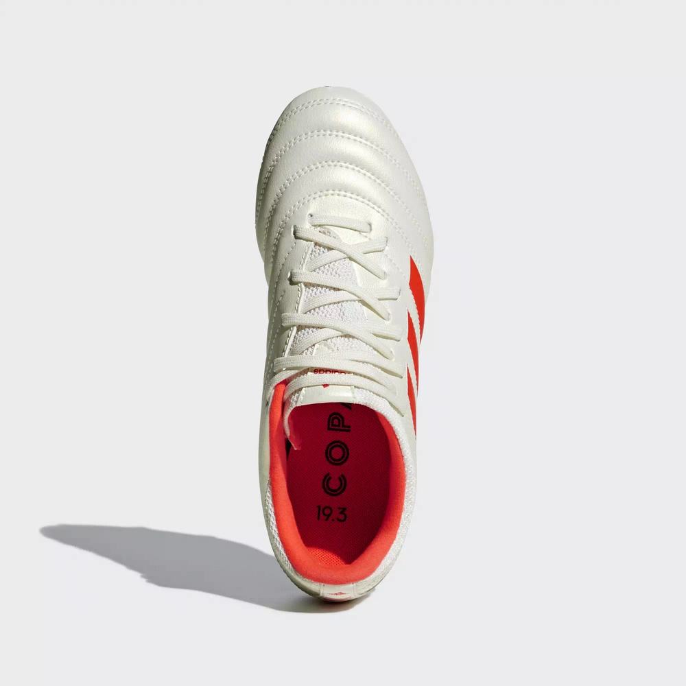 Adidas Copa 19.3 Firm Ground Tacos de Futbol Blancos Para Niña (MX-71548)